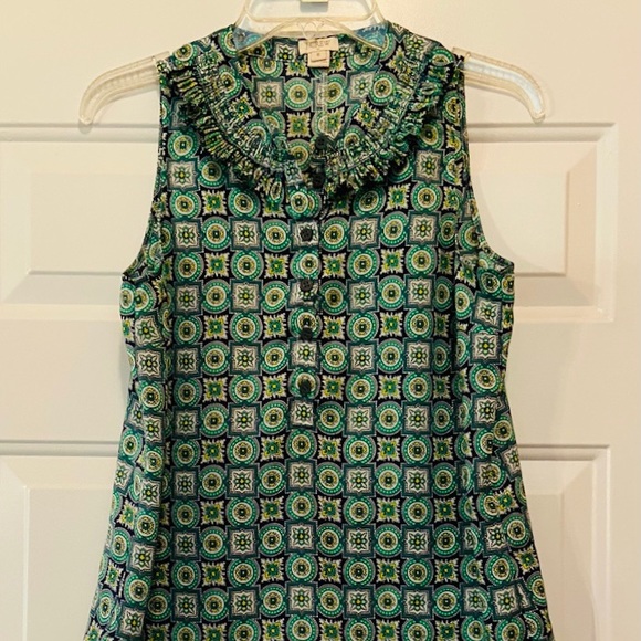 J. CREW-CUTE GREEN & BLUE TOP WITH BUTTONS SIZE 6 - Picture 9 of 9